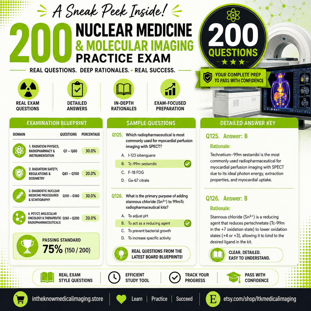 Nuclear Medicine & Molecular Imaging (PET/SPECT) Board Review: 200 Practice Questions with Detailed Clinical Rationales