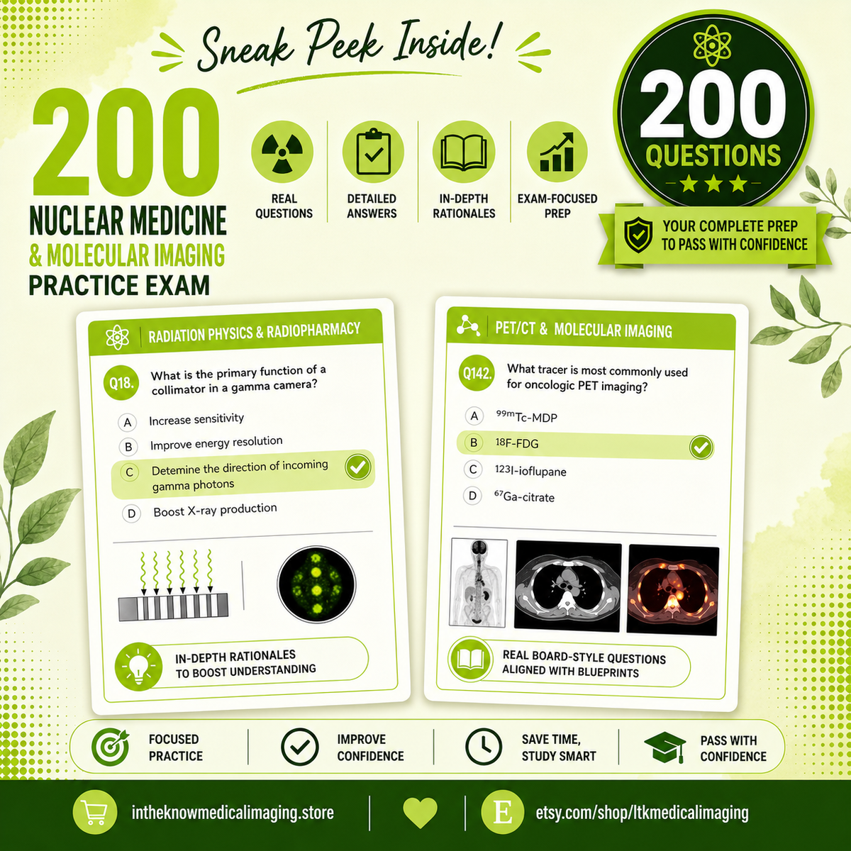 Nuclear Medicine & Molecular Imaging (PET/SPECT) Board Review: 200 Practice Questions with Detailed Clinical Rationales
