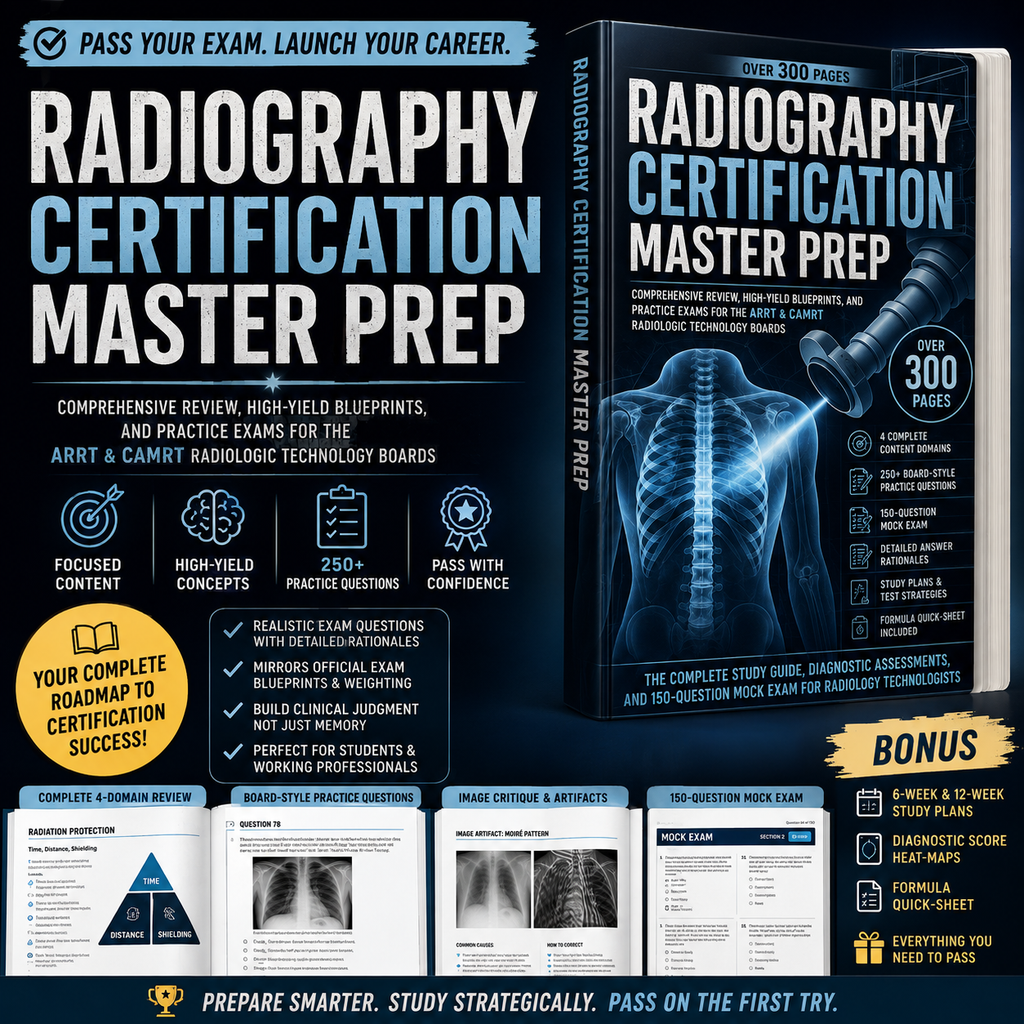 The Complete Study Guide, Diagnostic Assessments, and 150-Question Mock Exam for Radiology Technologists