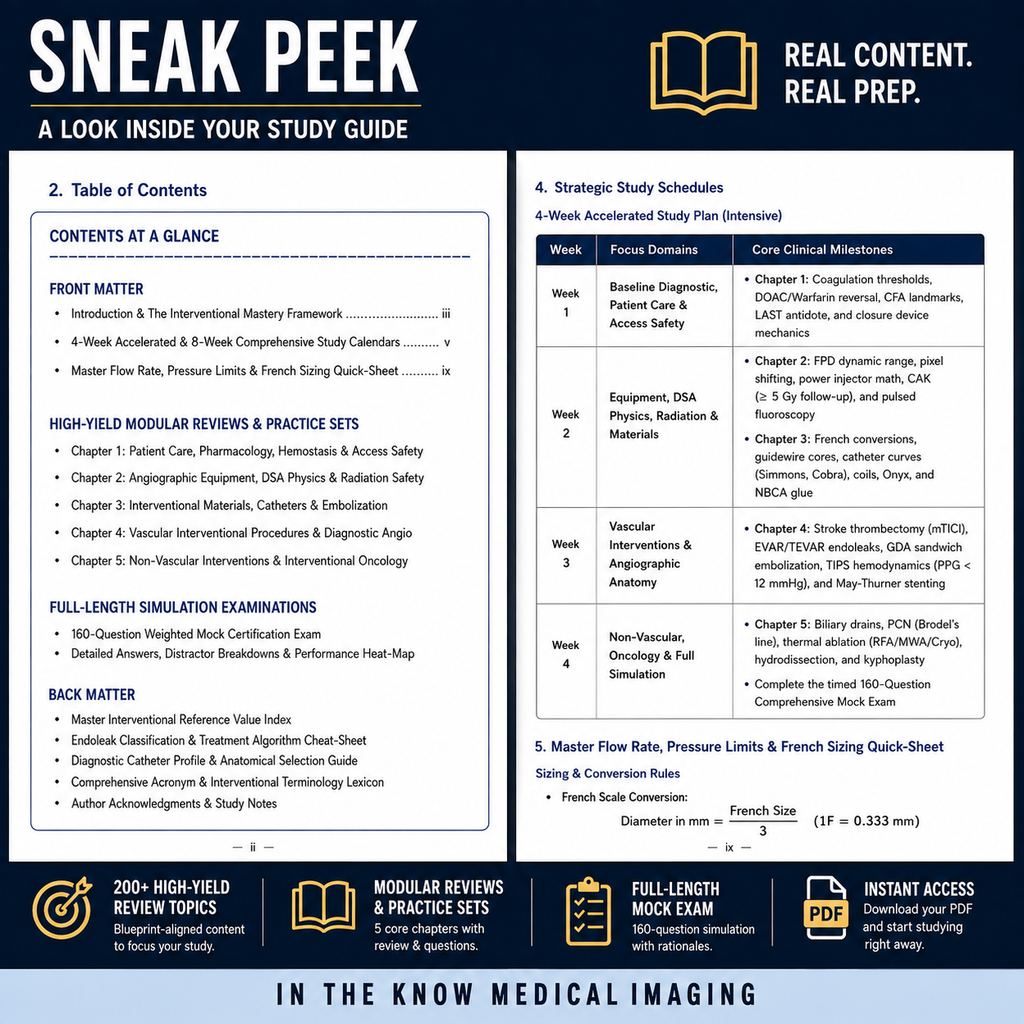 Interventional Radiology Certification Master Prep: The Complete Vascular-Interventional Study Guide, Angiographic Procedures, Pharmacology, and 160-Question Mock Exam