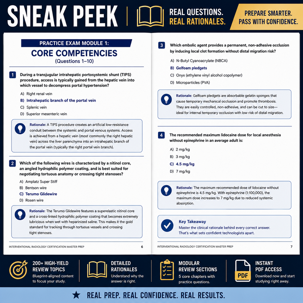 Interventional Radiology Certification Master Prep: The Complete Vascular-Interventional Study Guide, Angiographic Procedures, Pharmacology, and 160-Question Mock Exam
