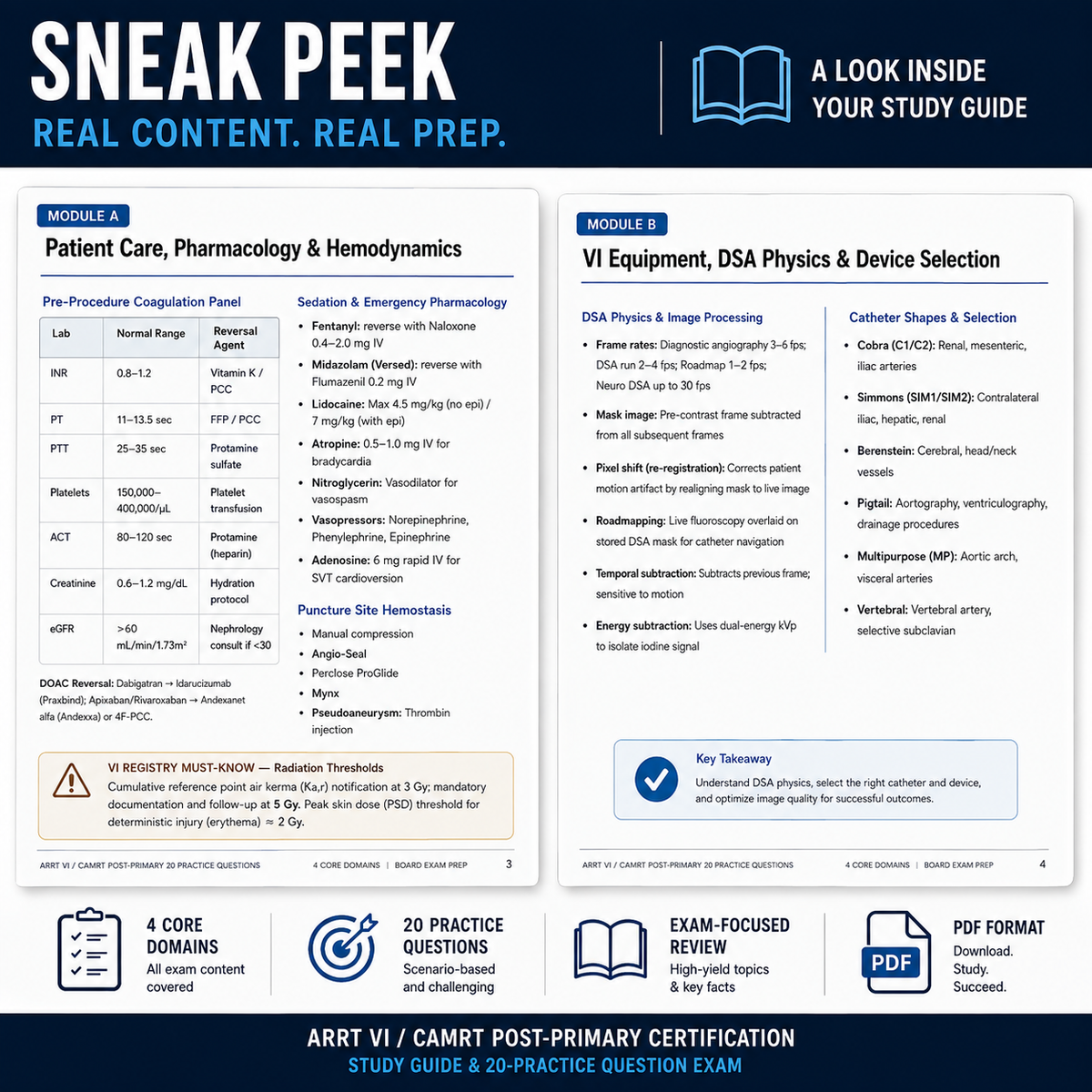 ARRT (VI) & CAMRT Post-Primary Certification: Study Guide & 20-Question Practice Exam