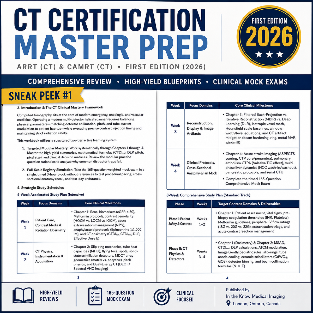Computed Tomography Certification Master Prep: The Complete CT Registry Study Guide, Scanner Physics, Multi-Phase Cross-Sectional Anatomy, and 165-Question Mock Exam