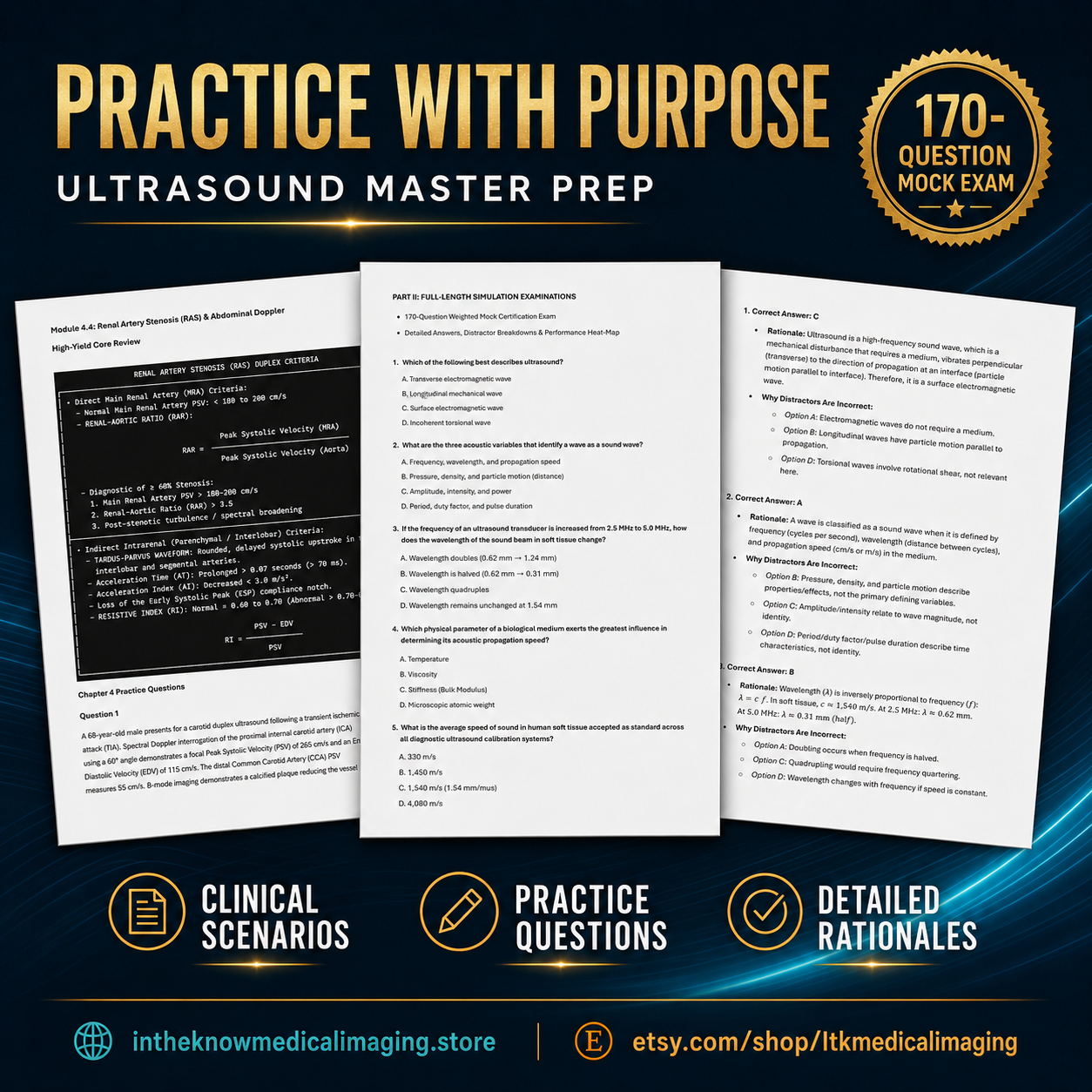 Ultrasound Certification Master Prep: The Complete SPI Physics, Abdominal Sonography, OB/GYN Biometry, and Vascular Doppler Registry Study Guide with 170-Question Mock Exam