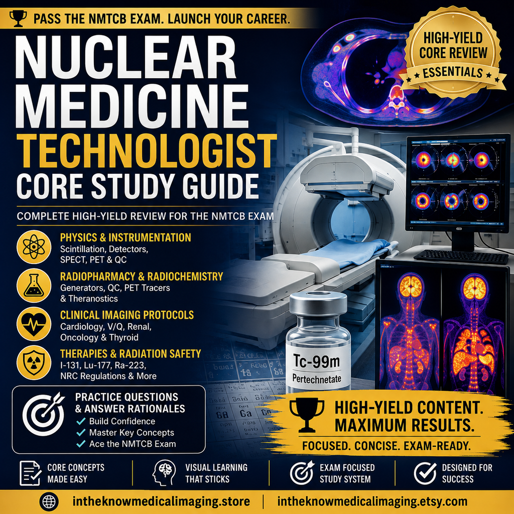 Nuclear Medicine & PET/CT Certification Master: Comprehensive Review, High-Yield Blueprints, and 175 Board-Style Practice Questions for the NMTCB (CNMT), ARRT (N) & CAMRT (RTNM) Exams