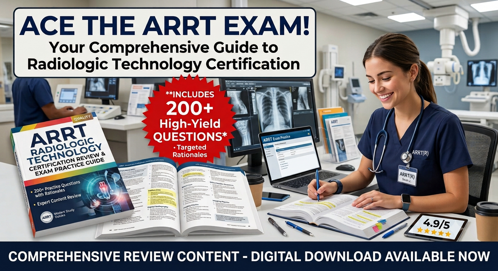 ARRT Radiography Certification 200 Practice Question Exam Package