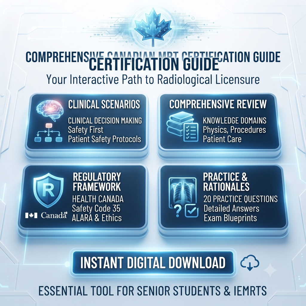 CAMRT Radiography Certification Study Guide & 20 Practice Exam Package