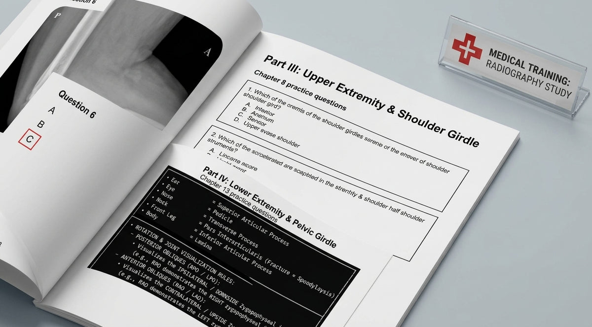 Radiographic Positioning Study Guide, ARRT R Exam Prep, 200 Practice Questions (Digital Download)