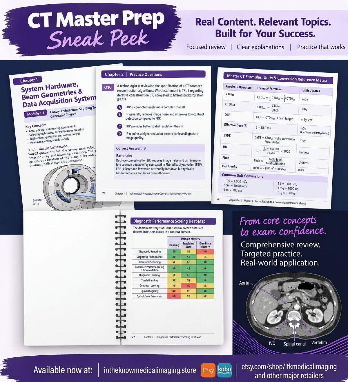 CT Physics Study Guide PDF, ARRT CT Registry Exam Prep, CAMRT Review, 120 Practice Questions, Computed Tomography Digital Download, Rad Tech