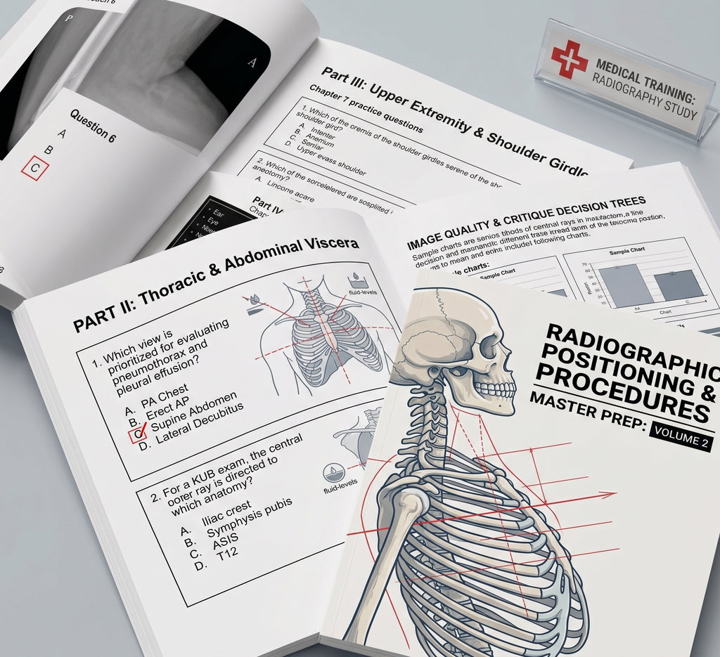 Radiographic Positioning Study Guide, ARRT R Exam Prep, 200 Practice Questions (Digital Download)