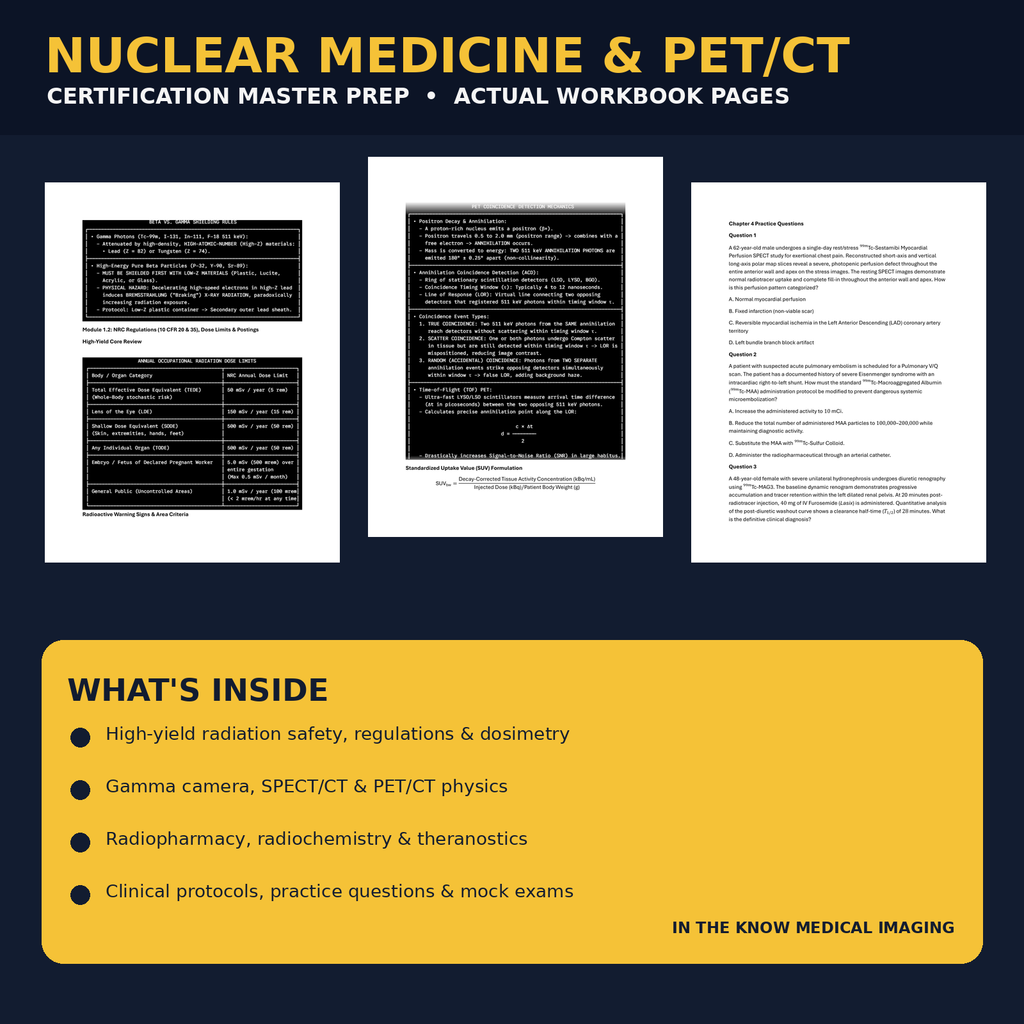 Nuclear Medicine & PET/CT Certification Master: Comprehensive Review, High-Yield Blueprints, and 175 Board-Style Practice Questions for the NMTCB (CNMT), ARRT (N) & CAMRT (RTNM) Exams