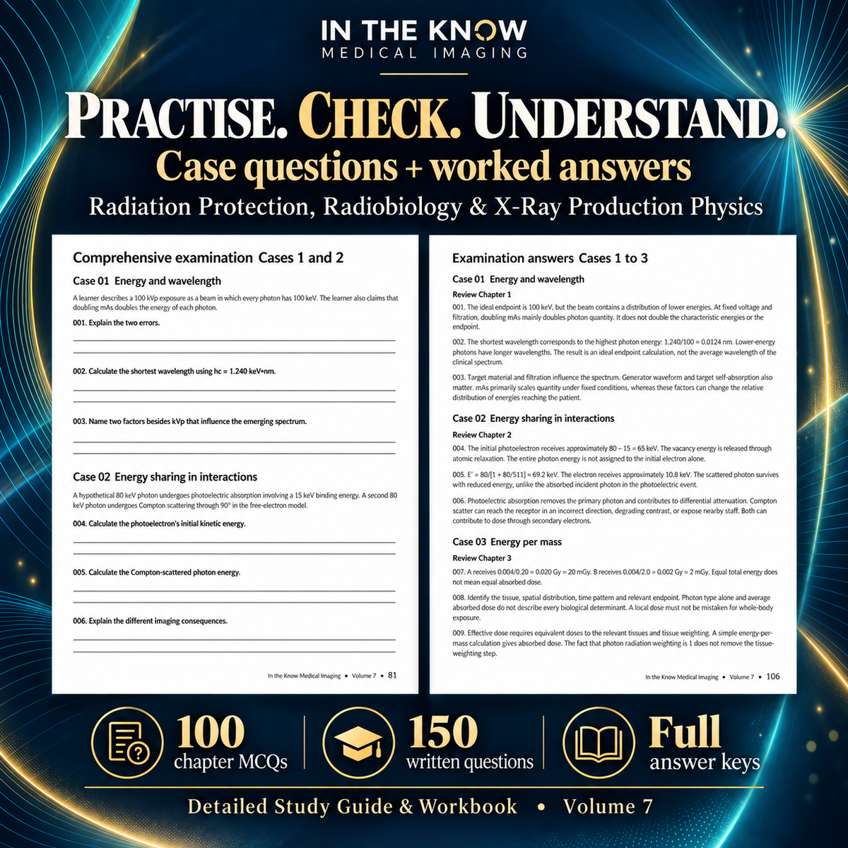 Radiation Protection, Radiobiology & X-Ray Physics Study Guide: 136-Page Printable PDF Workbook