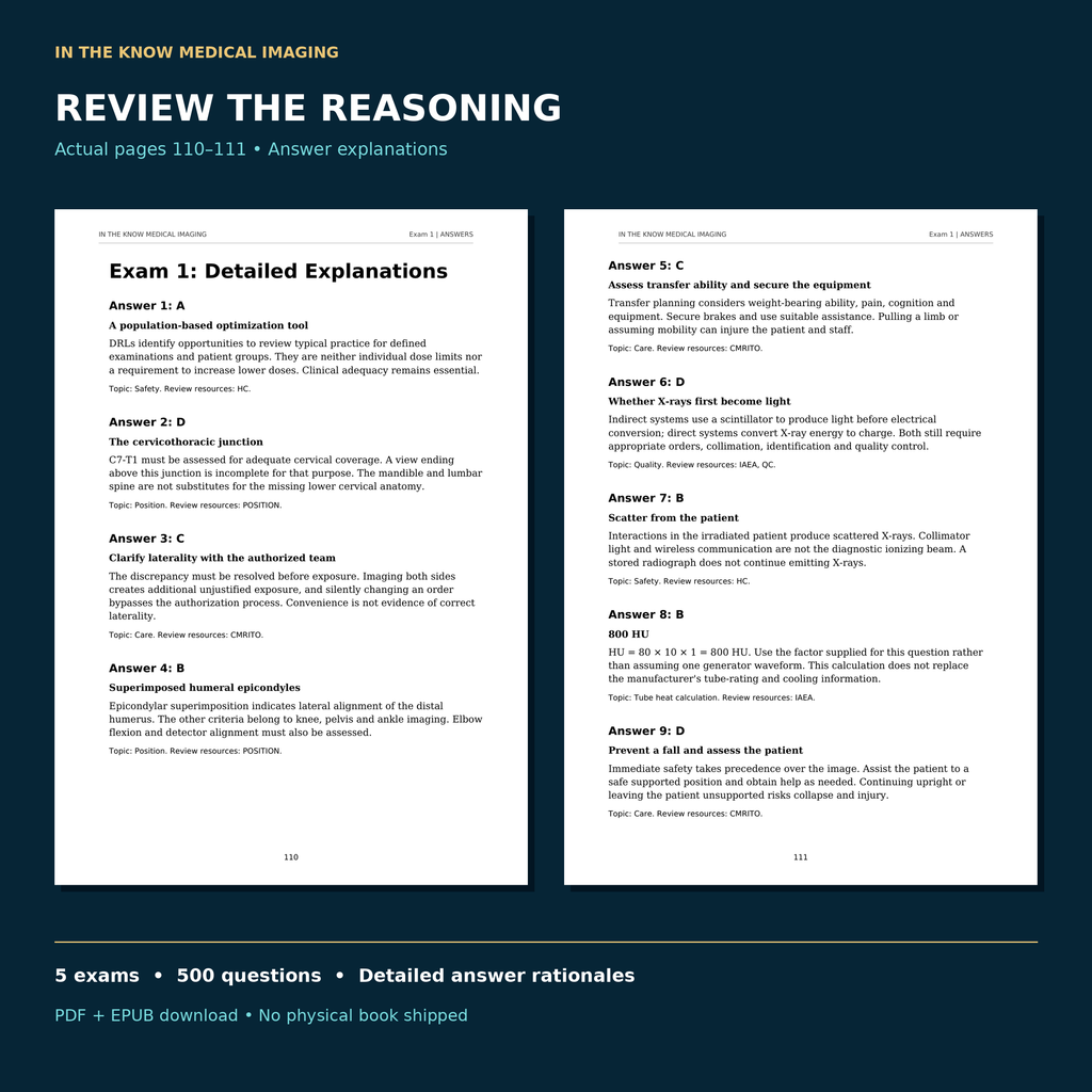 General Radiography Practice Exams: 500 Questions with Answer Rationales